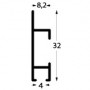 Rail 200cm Cimaise Cliprail MAX PROFIL